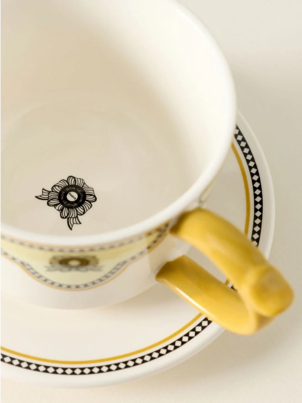 Anthropologie Louella Stoneware Mug & Saucer